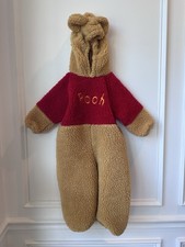 VTG Disney Costume Pooh Bear Sherpa Fleece One Piece Child  s Size 4-6 Winnie