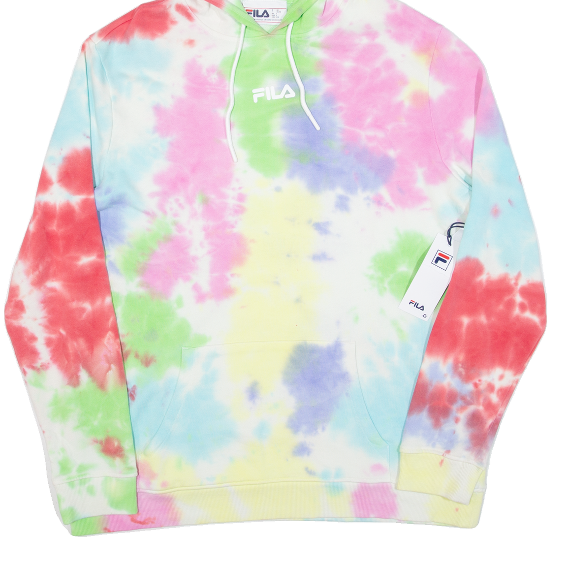 FILA Tie dye Felpa con Cappuccio Uomo Blu L