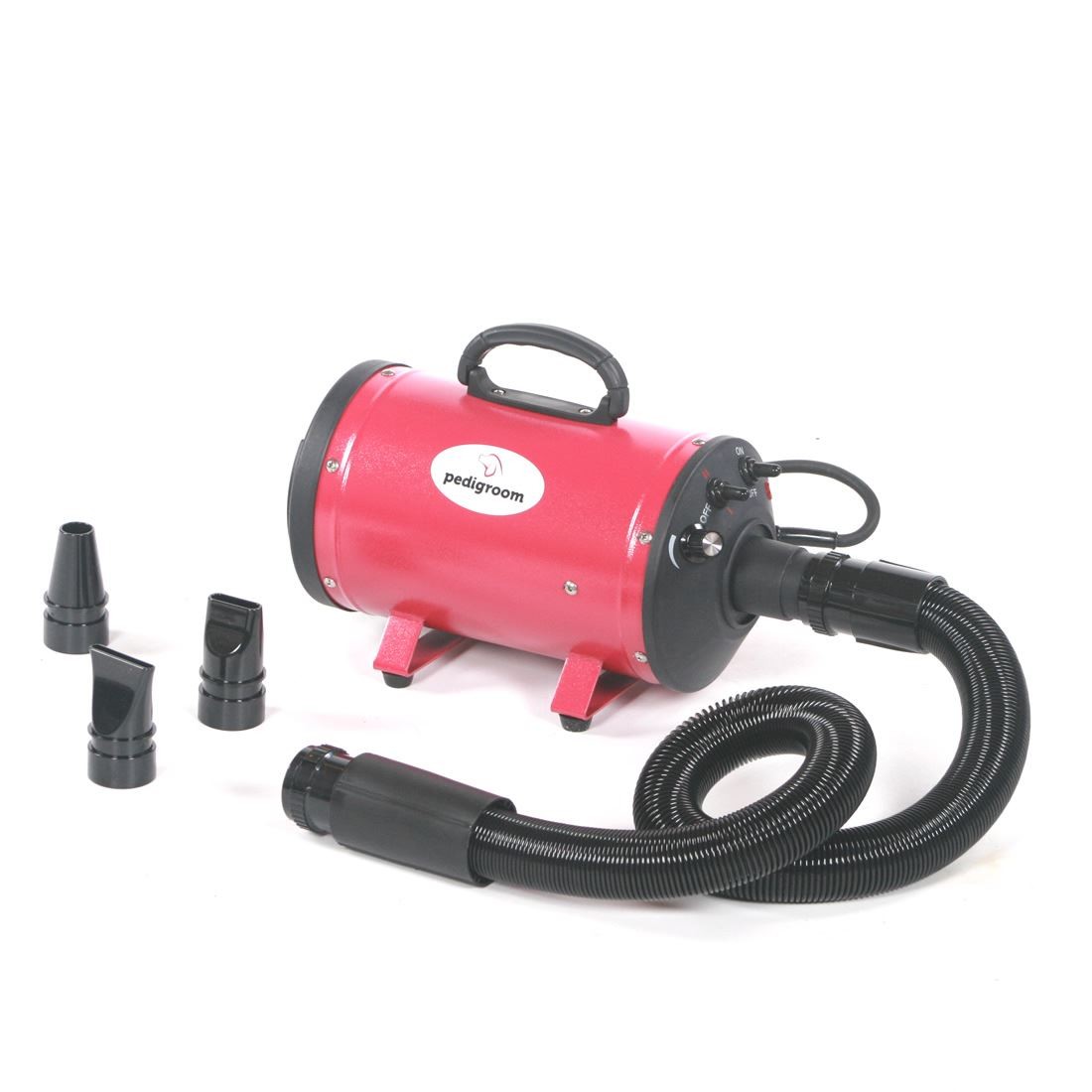 Pedigroom dog blaster pet dryer grooming hair hairdryer heater wash dry red