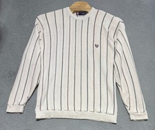 Vintage Made in USA Chaps Ralph Lauren Chunky Knit Sweater Mens 2XL Stripes Read