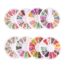 DECORA 8 Cases of Fruit Cake Flower Animal Slices Perfect for Sticking to Slime,