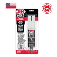 JB Weld Plastic Weld Quick Setting Epoxy Syringe Bonder Repair Glue Black