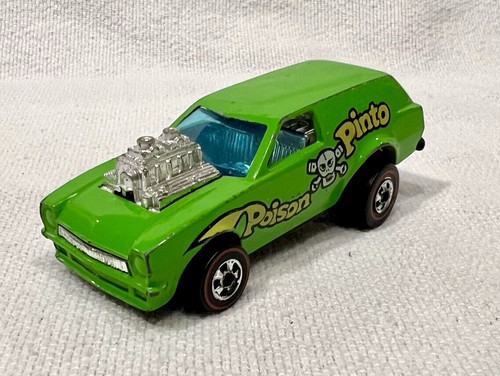 1970’s Hot Wheels Redline Flying Colors Poison Pinto Green - Picture 2 of 8