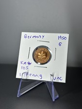 1950 G Germany 1 Pfennig UNC Coin Gem Red KM#105