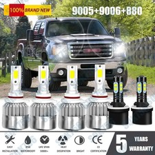 For GMC Yukon XL 1500 2500 2000-2006 LED Headlights High Low Fog Light Bulbs Kit