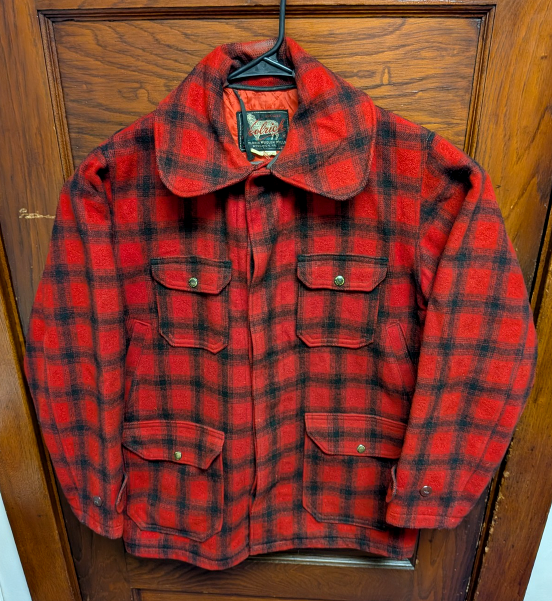 Vtg 1950s Woolrich Mackinaw Wool Cruiser Jacket 503 Coat Men M