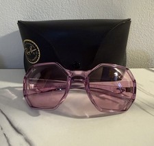 Ray-Ban Pink Oversized Translucent Sunglasses