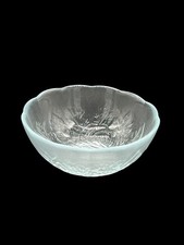 Raised Etched Rose Clear Bowl