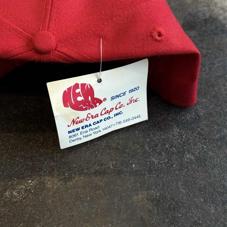 Gorra gorra vintage Cincinnati Reds New Era Snapback años 90 mezcla de lana modelo profesional nueva Foto 3 de 4