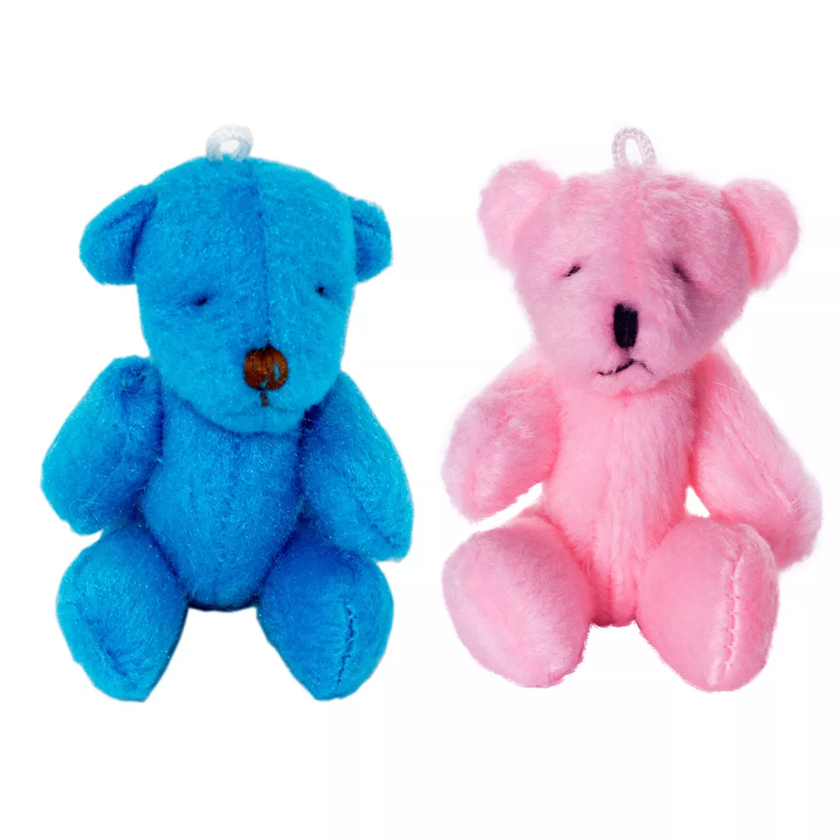 NEW Blue And Pink Teddy Bears Small Cute Soft Cuddly Gift Present