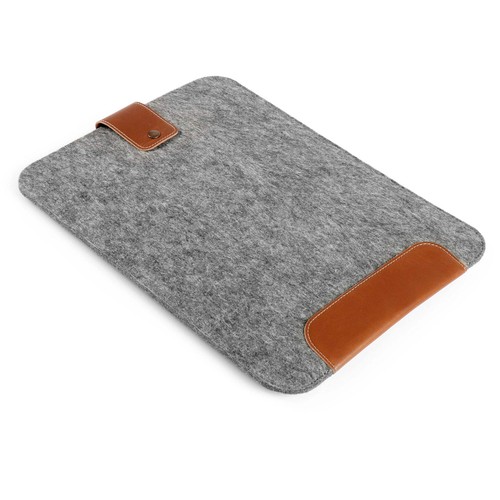 Handcrafted Personalized Fine Leather and Fleece Sleeve for MacBook Pro and Air - Picture 4 of 21