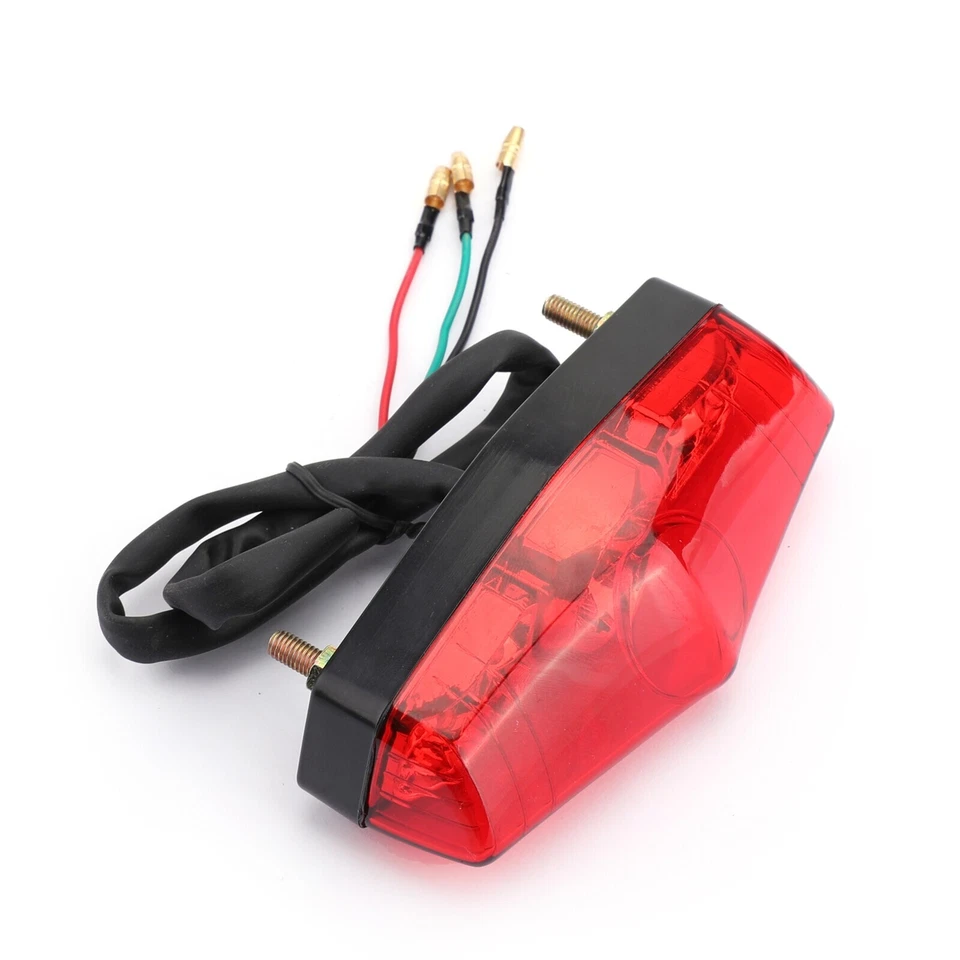 ABS Motorcycle LED Red 12V Brake Stop Running Rear Tail Light Lamp Universal RED - Image 4 of 4