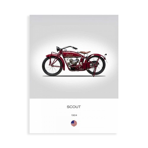 Stampa su Tela su Carta Poster o Quadro Rogan Mark Indian Scout 1924 - 第 1/2 張圖片