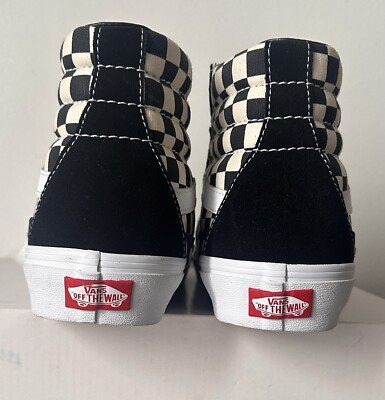 New VANS Sk8-Hi Bolt | Black White Checkerboard. Mens Sz 7.5  display picture 2
