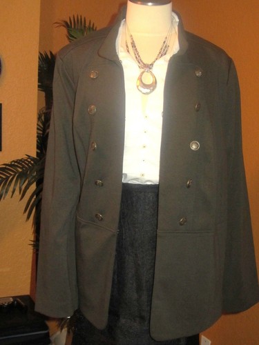 LANE BRYANT NWT $90 plus polyester spandex women's blazer jacket coat - 第 2/2 張圖片