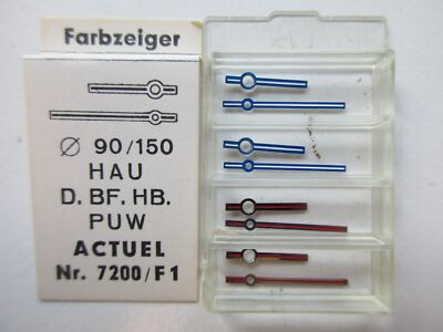 Rally style hands set 90 150 For HB PUW - blue & red - N.O.S. in box