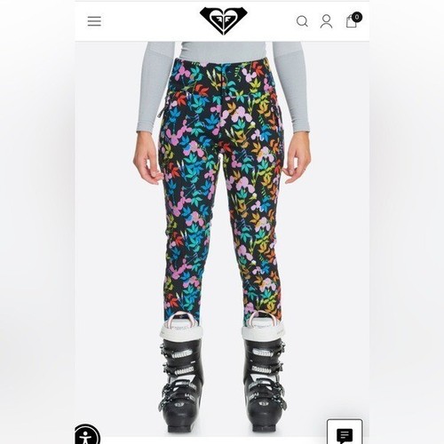 Rowley + Roxy Technical Snow Pants in Black Multifloral.NWT•Small - Picture 4 of 7