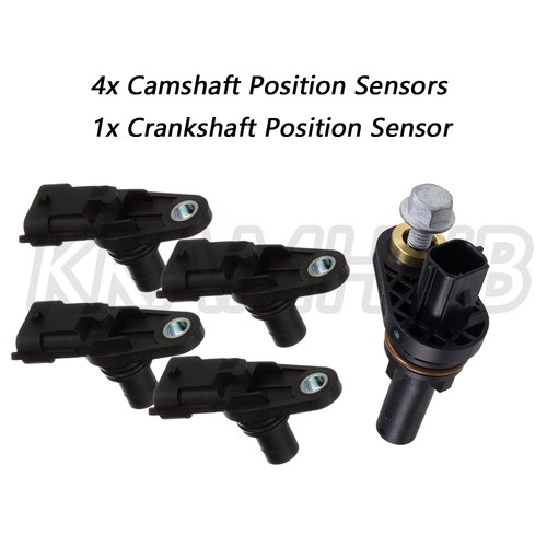 4x Camshaft +1x Crankshaft Position Sensors PC566+PC762 For Cadillac SRX CTS STS - Picture 3 of 9