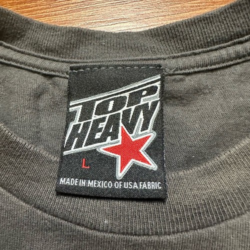 Vintage Top Heavy T Shirt Youth L Gray Short Sleeve Dragon Shield Knight Y2K Alt - Picture 10 of 12
