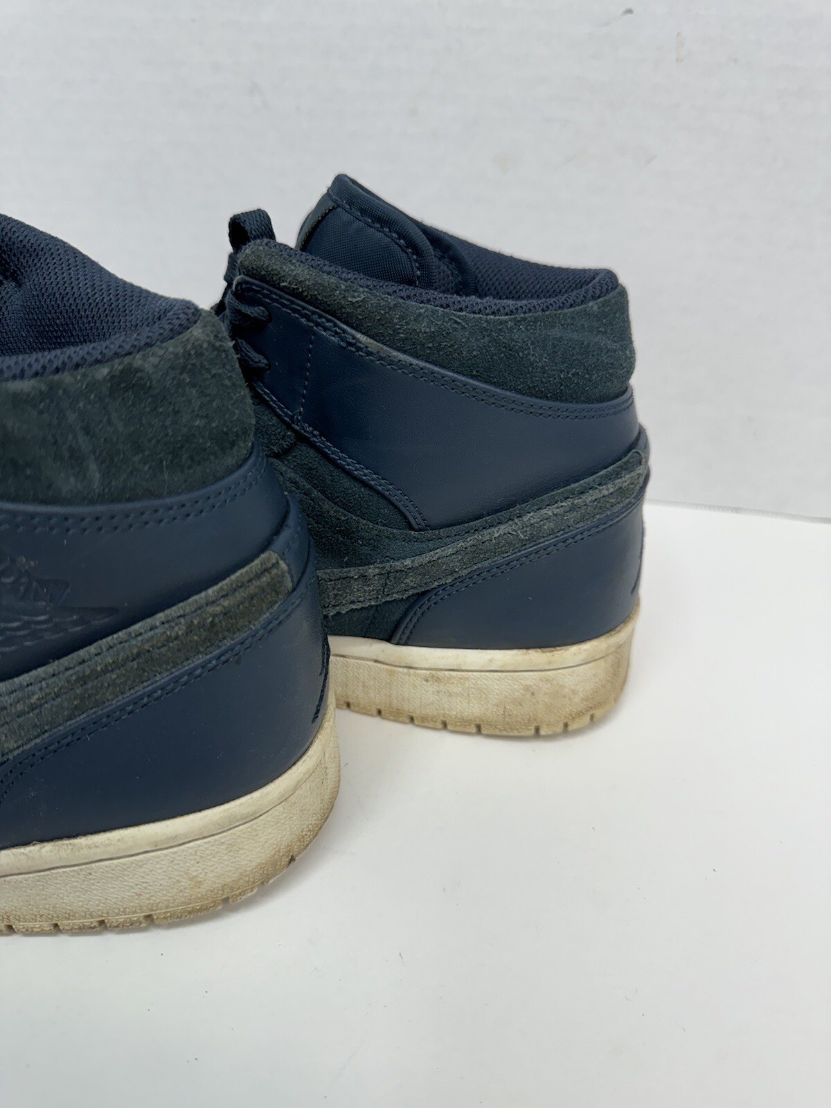 SAOLA Nike Air Jordan 1 Retro Mid Armory Navy Electrolime Jumpman 554724 421 Uomo 9 5