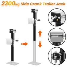 Anhänger Ausdrehstütze mit Handkurbel Klappbar 570-950mm 2,3T Stützfuss Flansch