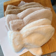 Warm Fluffy Gloves Plush Mittens Soft Thick Cute Sweety Women Winter Girls Solid