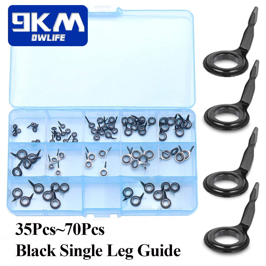 30pcs Stainless Steel Fishing Rod Guides Eye Ring Rod Repair Kit Building : Aazon.in - Foto 2