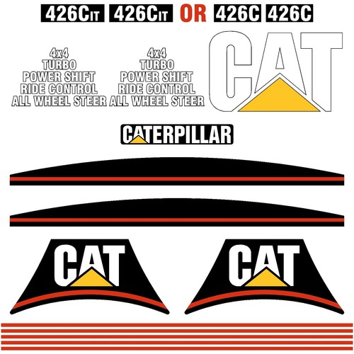 Cat Caterpillar 416C, 426C, 428C, 436C 438C IT DECALS STICKERS REPRO KIT - 第 8/14 張圖片