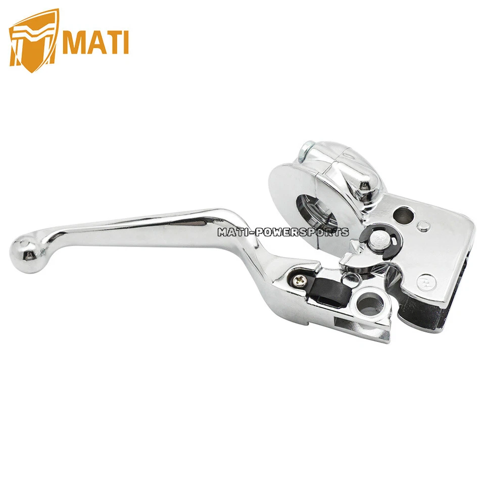 Palanca de embrague cromada para Harley Davidson Sportster 883 1200 Softail Dyna Fat Boy Foto 2 de 4