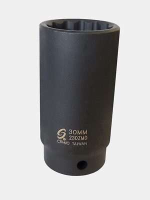 Sunex Tools 230ZMD 1/2'' Drive, 12 Pt. Deep Impact Socket, 30mm