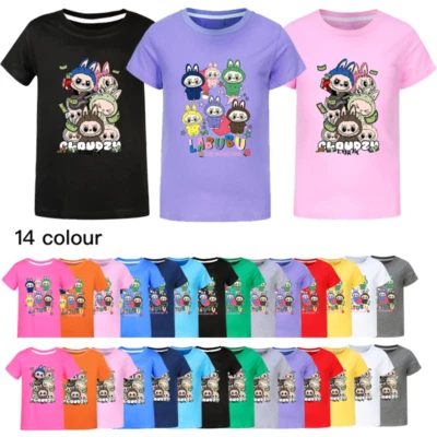 Boys Girls Cute Labubu The Monster Cotton T-Shirt Kids Casual Top Childrens Gift