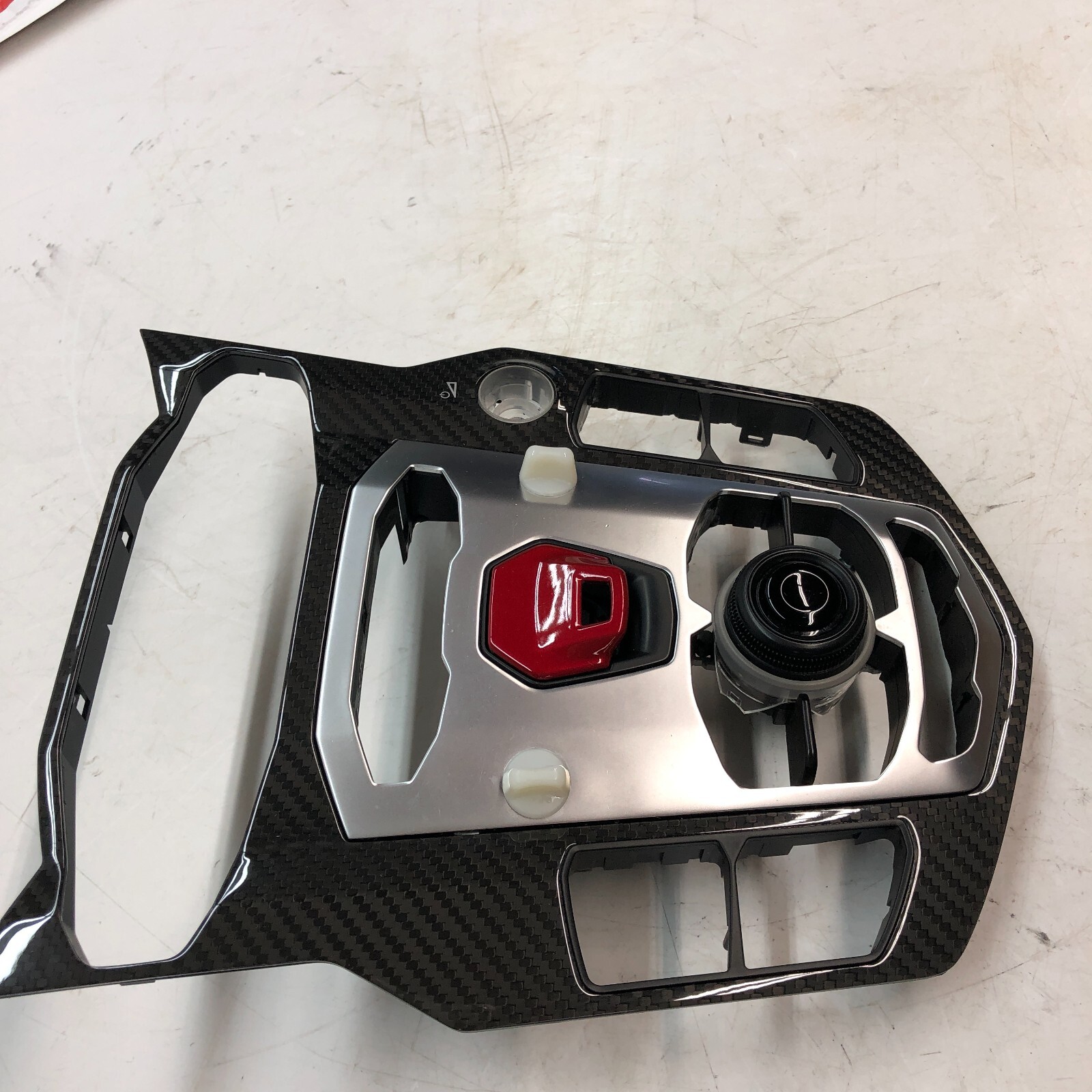 LAMBORGHINI AVENTADOR CARBON FIBER CENTER CONSOLE MMI FACEPLATE OEM 470919609C