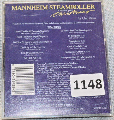 Mannheim Steamroller A Fresh Aire Christmas Music CD - Picture 2 of 3