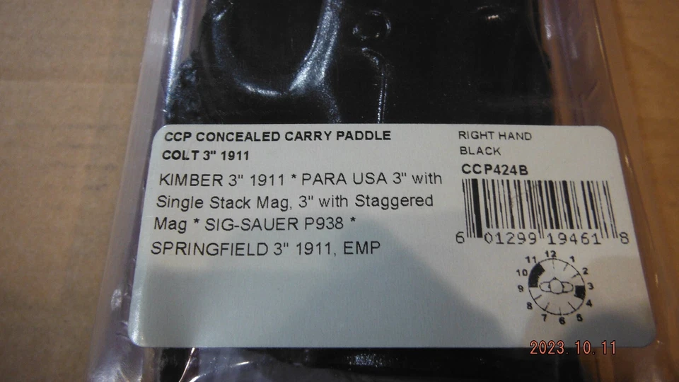Paleta de transporte oculta Galco CCP Colt 3" 1911 Foto 2 de 4