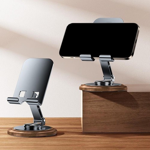 Support Smartphone Compact et Élégant Rotatif à 360 Degrés Couleur Gris - Photo 4 sur 8