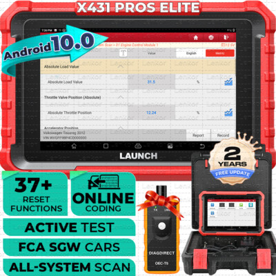 2024 LAUNCH X431 Pros Elite Bidirectional Car Diagnostic Scanner Tool Key Coding