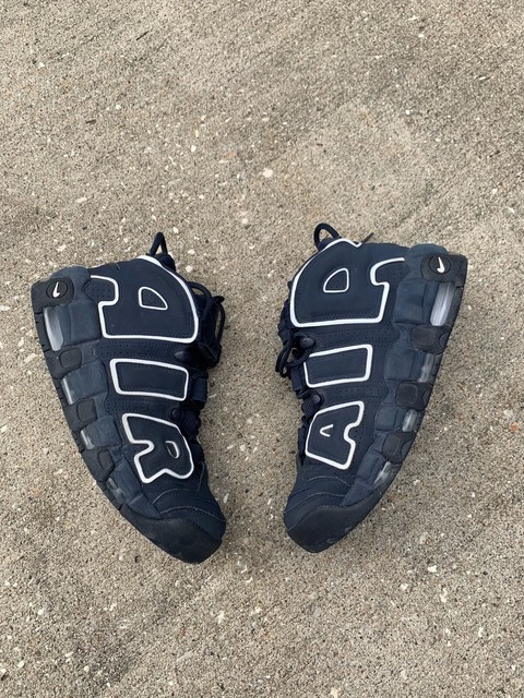 nike uptempo dark blue
