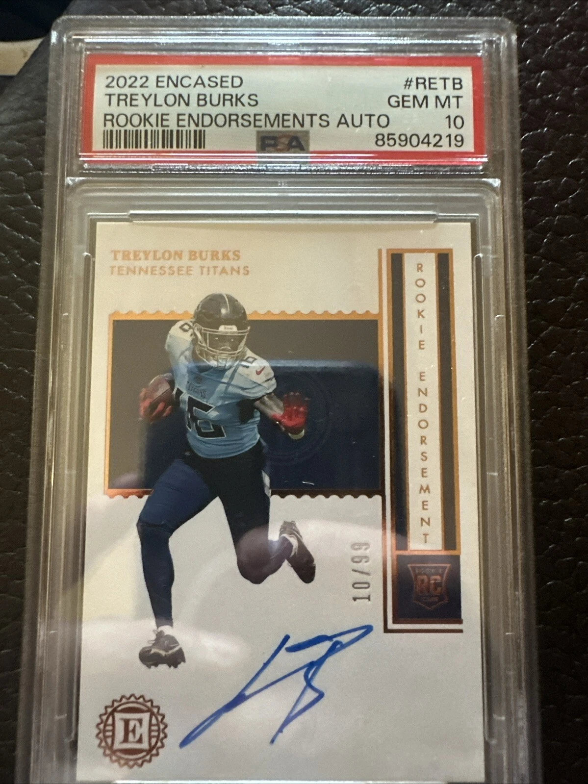 Treylon Burks Panini Encased Rookie Endorsements Autographs #RETB Base