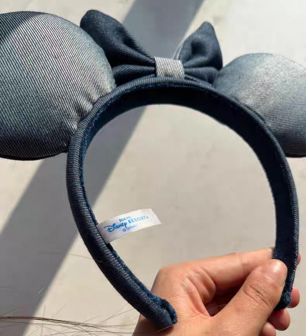 Disney Parks Resort Store Minnie Mouse Stripe Denim Ears  display picture 1