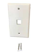 Steren 310-201WH White 1 Port Keystone Faceplate