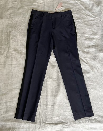 Banana Republic Sexy Straight Career Pants Wool Stretch Petite 2 Navy Blue NEW - Picture 4 of 11