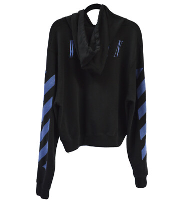 トップス OFF WHITE Princess Diagonals Hoodie Off White C/o Virgil Abloh Women's Black Diag Princess
