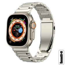 Luxus Titan Armband für Apple Watch Ultra 2, Serie 9-2, 49mm/45mm/41mm.