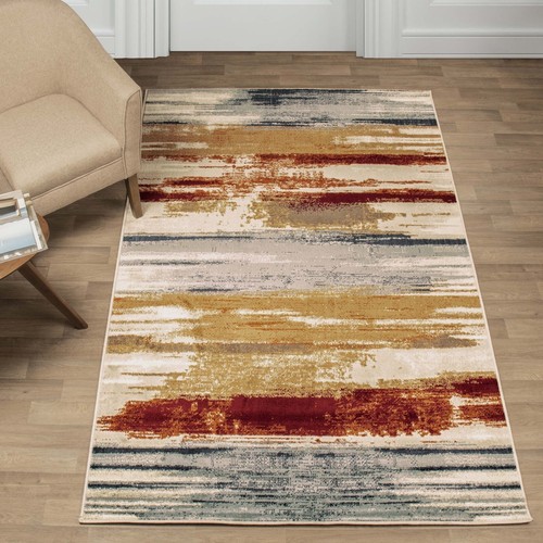 Rothco Geometric Striped Abstract Rugs Runner Door Mat Colorfast Indoor Area Rug - 第 1/6 張圖片