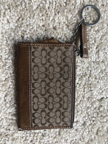 coach small keychain wallet