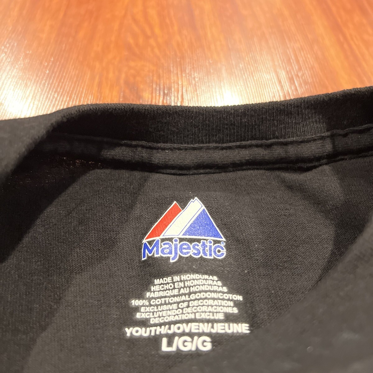 Majestic Youth Houston Astros Black Jersey Shirt Large L