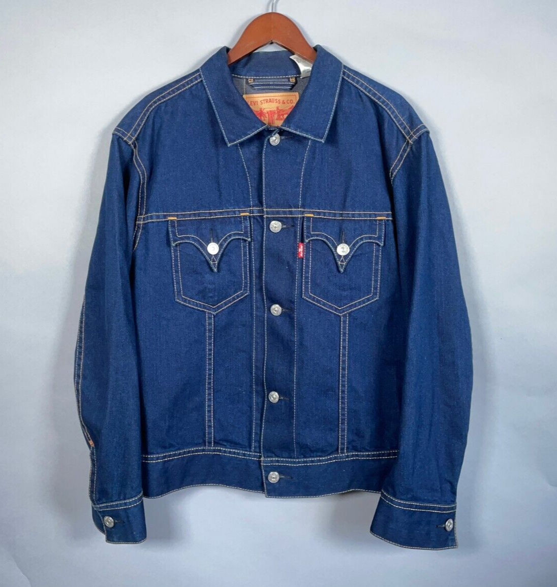 Levi's Type 1 Iconic Jean Jacket Adult XL Dark Blue Denim