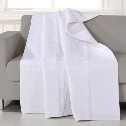 TWIN 100% Cotton Shabby Chic White Ruffled 3 Pc Quilt Set Machine Wash Shabby - Picture 5 of 5
