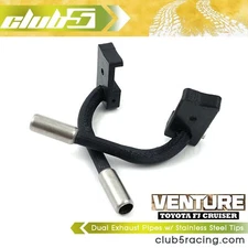 Dual Exhaust Pipes w/ Stainless Steel Tips for HPI Venture FJ Cruiser