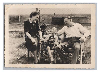 Portrait Family - Young Mother Father - Old Photo